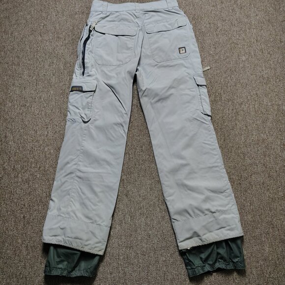 BURTON Snowboard Pants Women M Gray BIOLITE Insulated Straight Leg Distressed - Picture 3 of 8